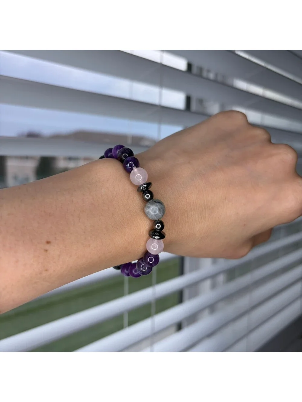 Purple Amethyst Lucky Bracelet A-34